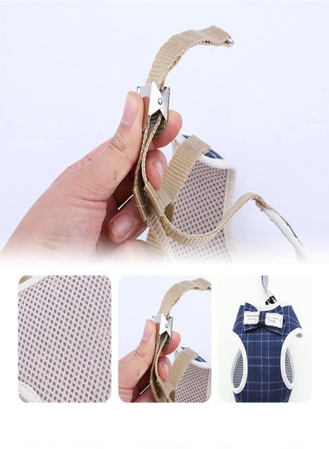 Barn Eleven Rabbit Harness and Leash for Walking Escape Proof - Cute Mesh Breathable Bunny Vest Harness Outdoor Camping Hiking Training - Also Suit for Ferret Kittn Puppy Small Animals (X-Small) - Image 3